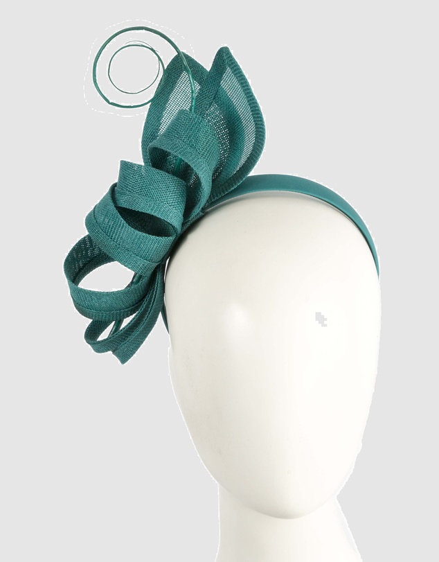 Max Alexander - Teal Bow Fascinator