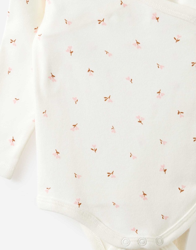 Cotton On Kids - Organic Cross Over Long Sleeve Bubbysuit
