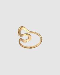 Elli Jewelry - Ring Spiral 925 Sterling Silver Gold Plated