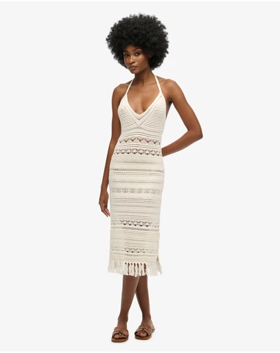 Superdry - Crochet Tassel Midi Dress