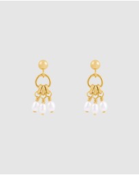Alana Maria - Mila Freshwater Pearl Earrings - Gold