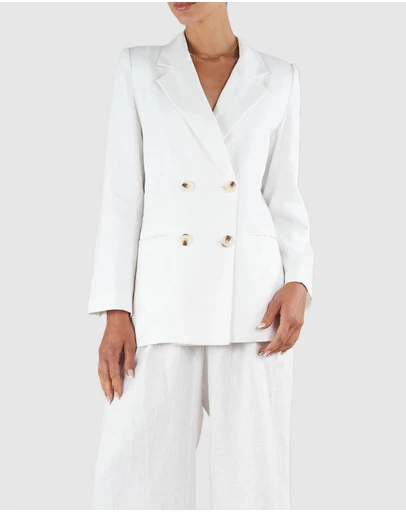 Amelius - Azure Linen Blazer