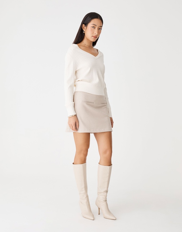 Forcast - Carla V-Neck Cable Knit