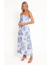 Petal & Pup - Peregian Strapless Maxi Dress - Blue Seashells