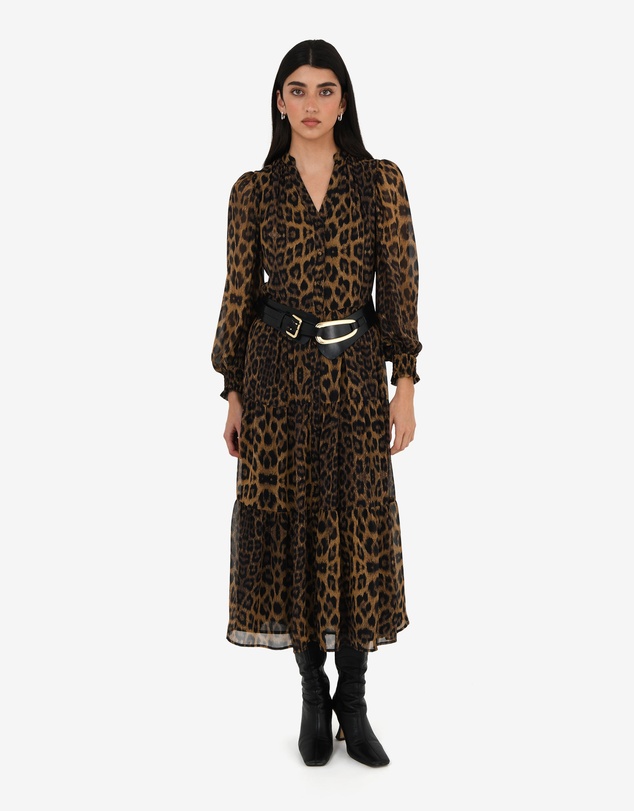 Forcast - Shakira V-Neck Button Dress
