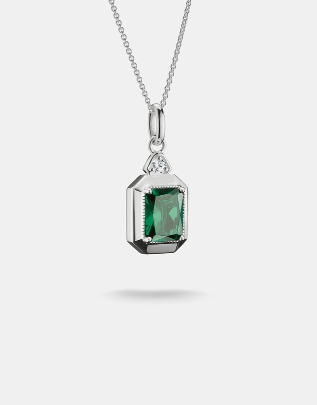 THOMAS SABO - THOMAS SABO Necklace with Green Octagon Stone Pendant