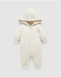 Purebaby - Quilted Growsuit-Babies