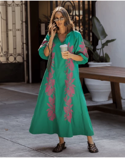 ALEXANDRA - Lindox Dress Green
