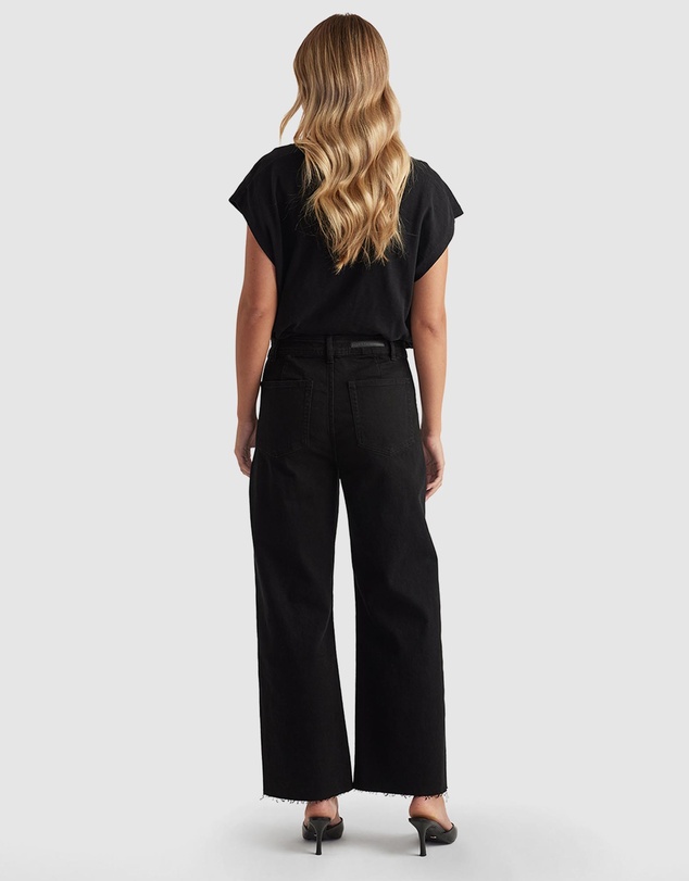 Decjuba - Darcy Cropped Wide Leg Jeans