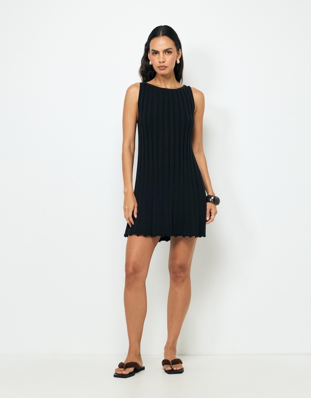 AERE - Zia Rib Knit Mini Dress