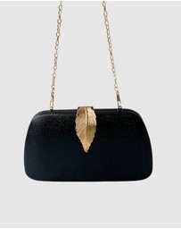 Izoa - Rebecca Clutch Black Vegan Leather