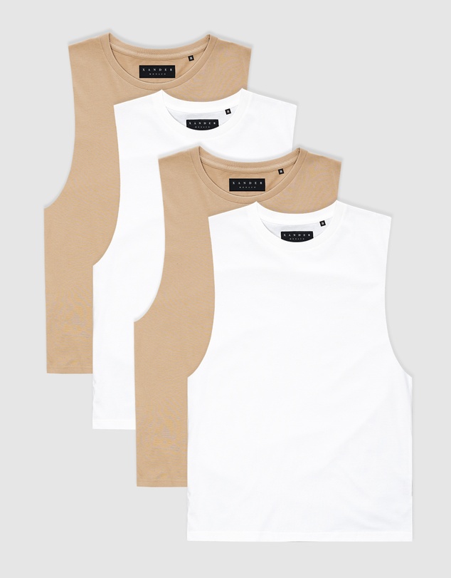 Xander - 4-Pack Blanc Tank