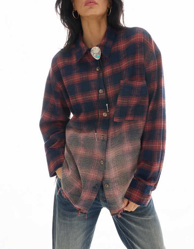 THE TALES - Cutaway Bleached Flannel Shirt