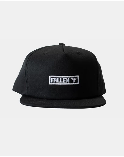 Fallen Footwear - Fallen Footwear Bar Logo Hat Flat Visor 3D EVA Embroidery - Black