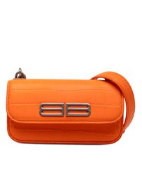 Pre-Loved by Azura Reborn - Pre-Loved Croc Embossed Calfskin Gossip Chain Bag XS