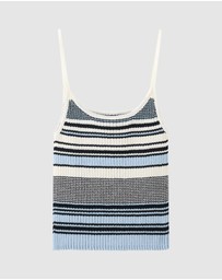 M.N.G - Striped Knitted Fitted Top