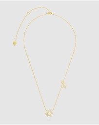 Wanderlust + Co - Sunlit Crescent Gold Necklace
