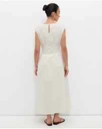 Calli - Gordon Pintuck Linen Blend Dress