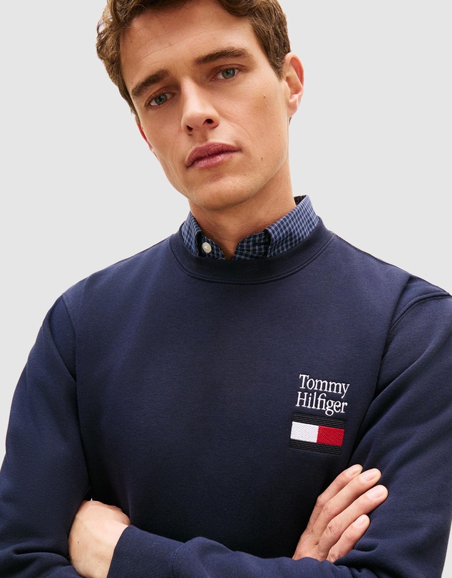 Tommy Hilfiger - Embroidered Flag Sweatshirt