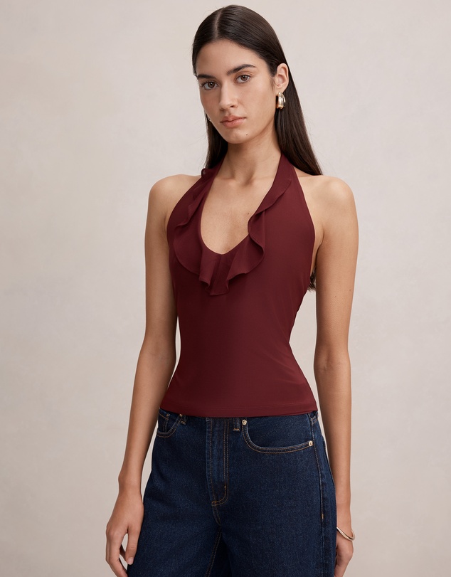Forever New - Eden Ruffle Halter Neck Top
