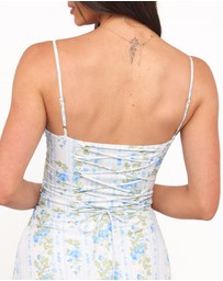 Petal & Pup - Florencia Midi Dress - Blue Floral