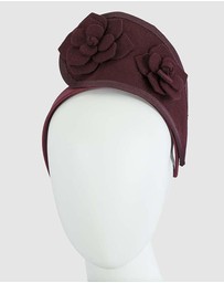 Max Alexander - Felt Burgundy Crown Racing Fascinator