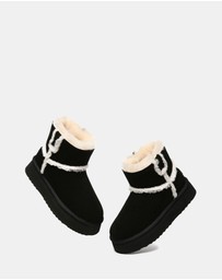 EVERAU - EverAU Ugg Schunck Platform Cow Suede Upper UGG Boots