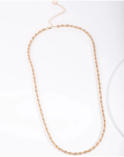 Lovisa - Gold Plated 60cm Thick Rope Necklace