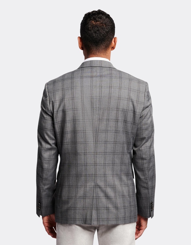 Brooksfield - Textured Check Stretch Blazer