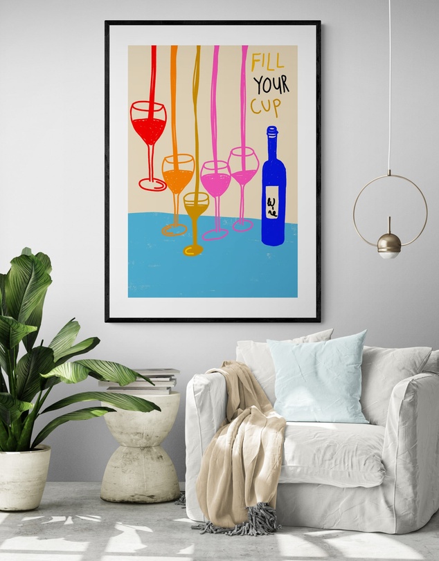 Inka Arthouse - Fill Your Cup Art Print by Paige Byrne