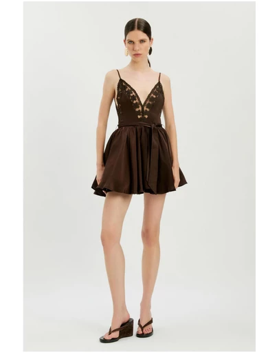 Bardot - Natalia Lace Trim Mini Dress