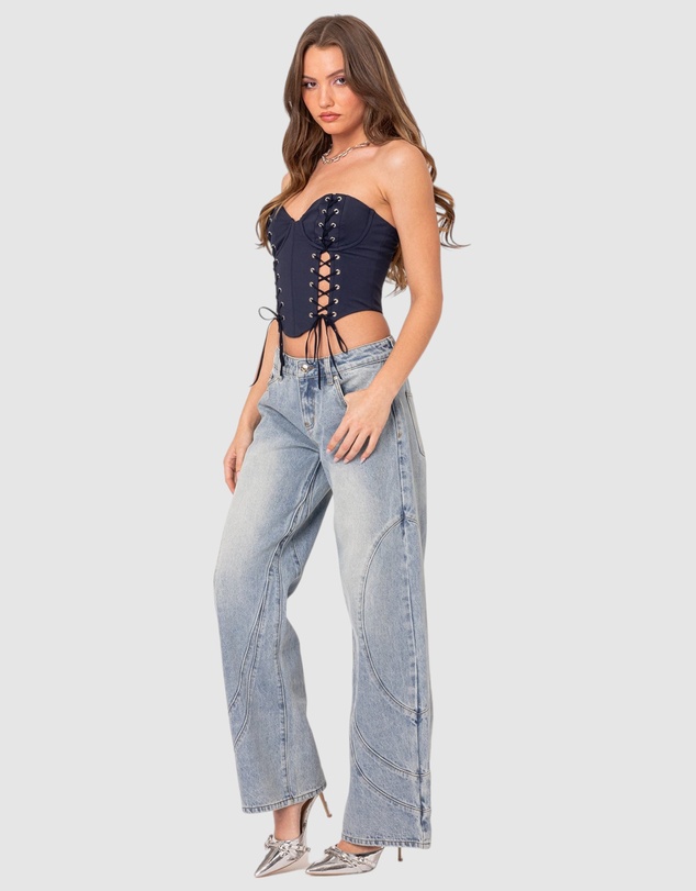 EDIKTED - Mckenna Lace Up Corset