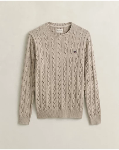 Gant - Cotton Cable Crew Neck