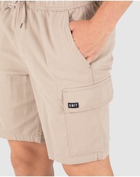 UNIT - UNIT Pivot Mens Elastic Waist Cargo Shorts
