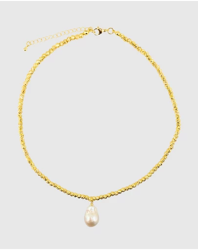 Izoa - Odette Drop Pearl Necklace
