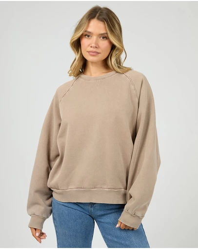 All About Eve - Aae Vintage Raglan Crew Stone