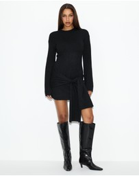 Dazie - Candice Waist Tie Knit Dress