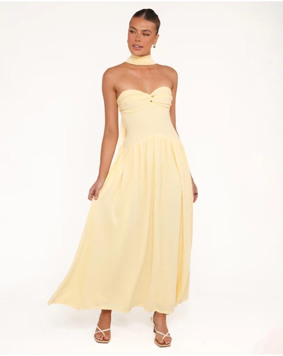 Petal & Pup - Flaxton Midi Dress - Butter Yellow