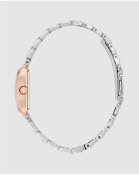 Furla - Diamante 27.5mm Square Rose Gold-tone Dial with Two-Tone Bracelet