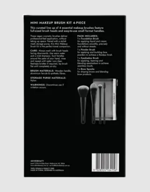 Adore Beauty - Mini Makeup Brush Kit 4-Piece LIMITED EDITION