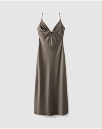 M.N.G - V-Neck Satin Dress