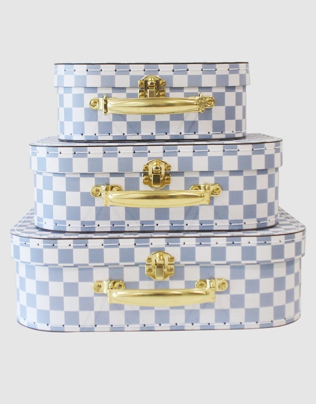 Alimrose - Kids Carry Case Set Blue Check