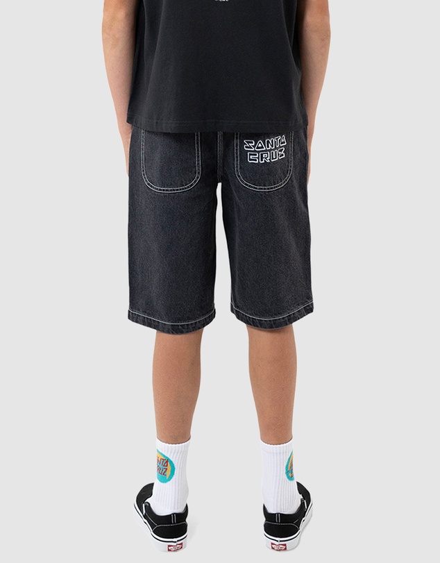 Santa Cruz - Tripper Stack Jean Shorts - Kids-Teens