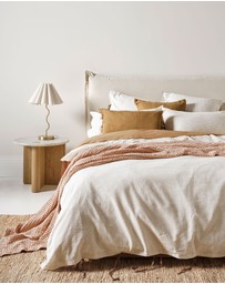 Aura Home - Chambray Mini Stripe European Pillowcase