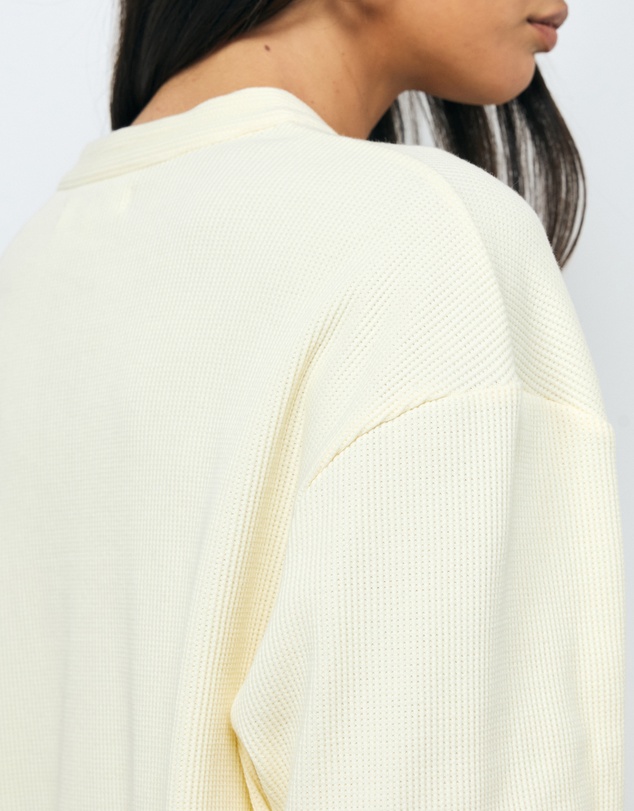 AERE - Oversized Cotton Henley Tee