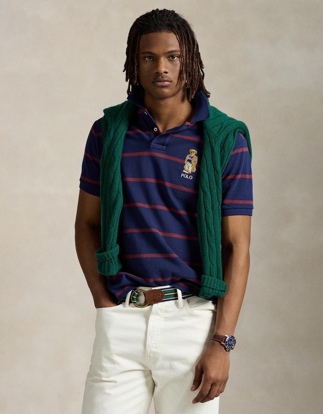 Polo Ralph Lauren - Custom Slim Fit Bear Mesh Polo Shirt