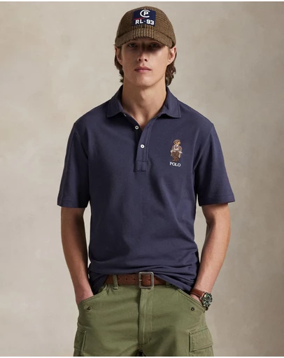 Polo Ralph Lauren - Custom Slim Polo Bear Mesh Polo Shirt