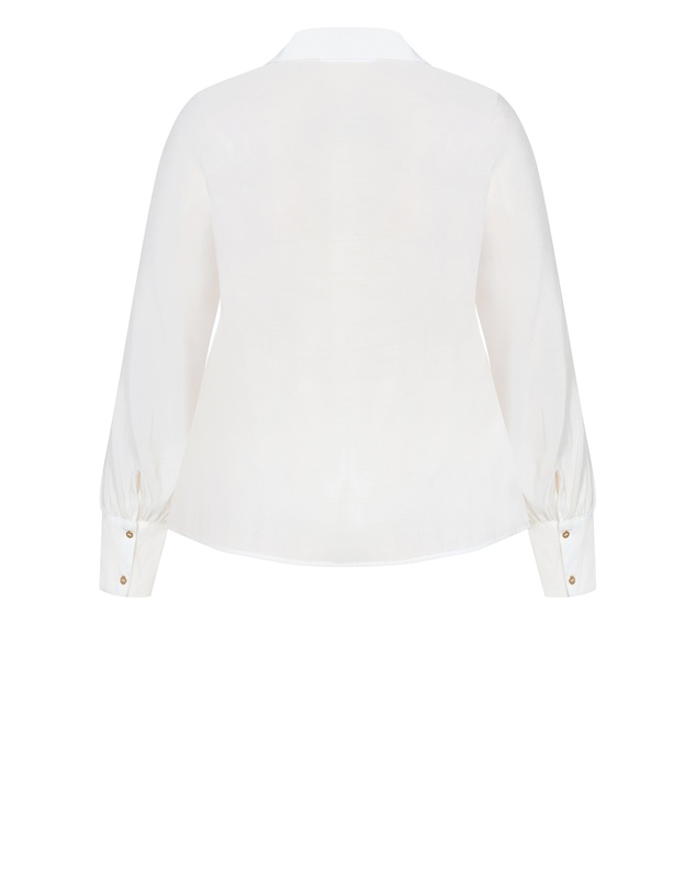 City Chic - Isabella Long Sleeve Tie Front Shirt
