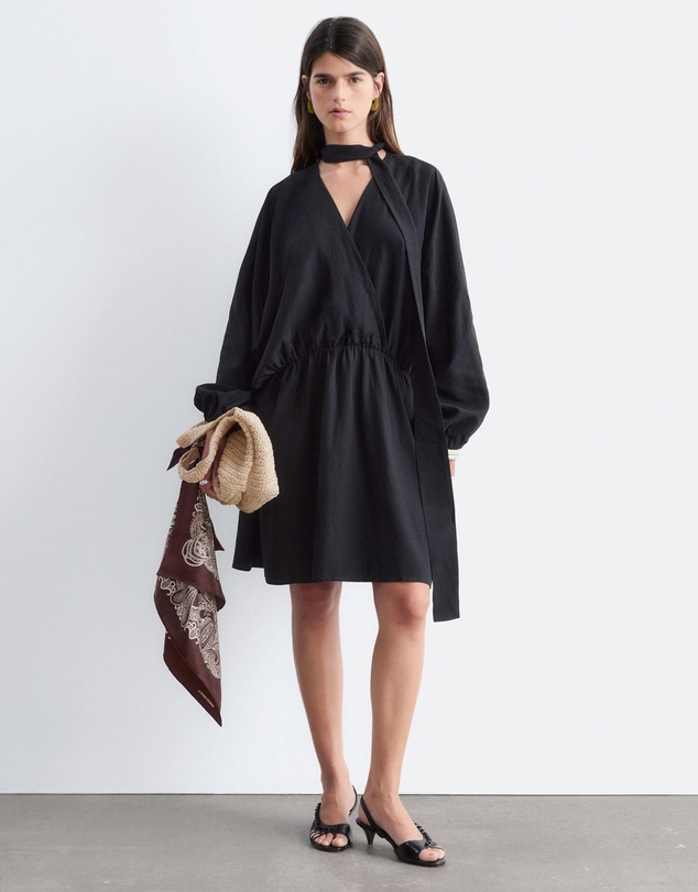 & Other Stories - Scarf-Detail Wrap Mini Dress