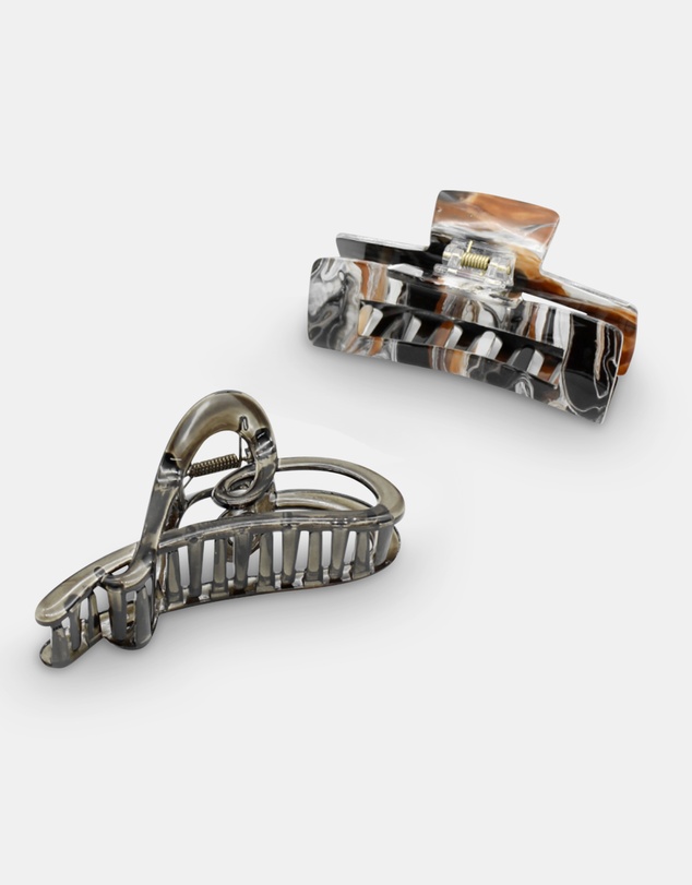 Morgan & Taylor - Delphie Hair Claw Set in Brown